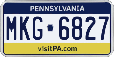 PA license plate MKG6827