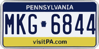 PA license plate MKG6844