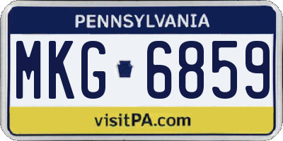 PA license plate MKG6859