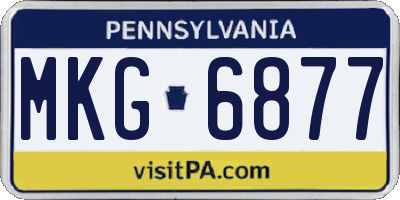 PA license plate MKG6877