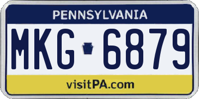 PA license plate MKG6879