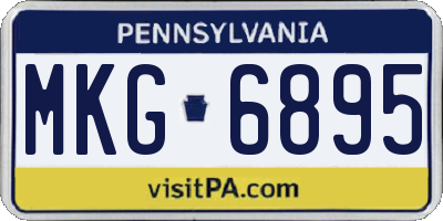 PA license plate MKG6895