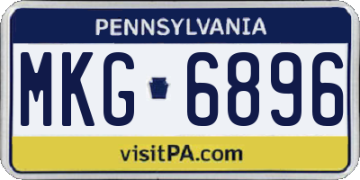 PA license plate MKG6896
