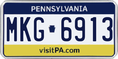 PA license plate MKG6913