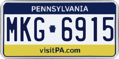 PA license plate MKG6915