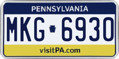 PA license plate MKG6930