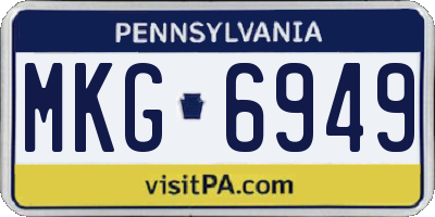 PA license plate MKG6949