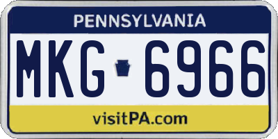 PA license plate MKG6966
