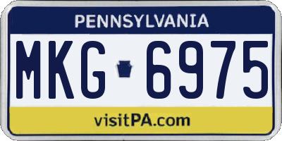 PA license plate MKG6975