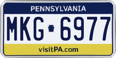 PA license plate MKG6977