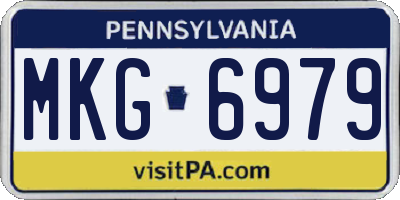 PA license plate MKG6979