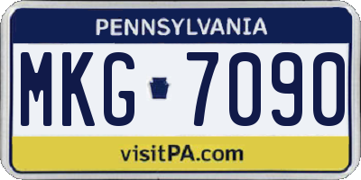 PA license plate MKG7090