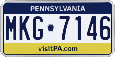 PA license plate MKG7146