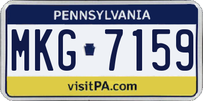PA license plate MKG7159