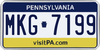 PA license plate MKG7199