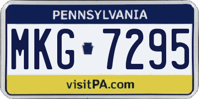 PA license plate MKG7295