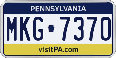 PA license plate MKG7370