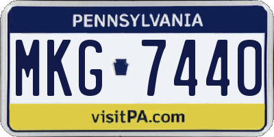 PA license plate MKG7440