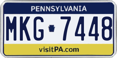 PA license plate MKG7448