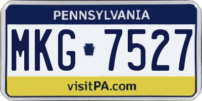 PA license plate MKG7527