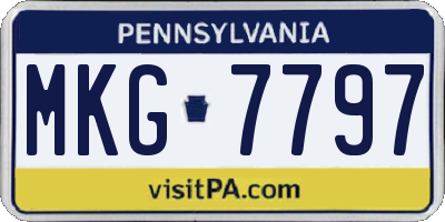 PA license plate MKG7797