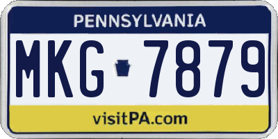 PA license plate MKG7879
