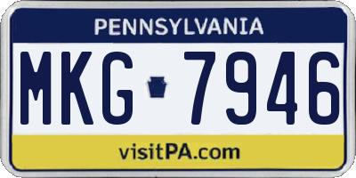 PA license plate MKG7946