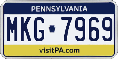 PA license plate MKG7969
