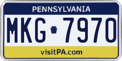 PA license plate MKG7970