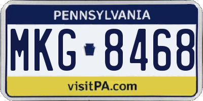 PA license plate MKG8468