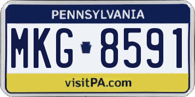 PA license plate MKG8591
