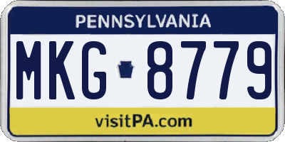 PA license plate MKG8779