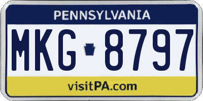 PA license plate MKG8797