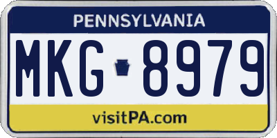 PA license plate MKG8979