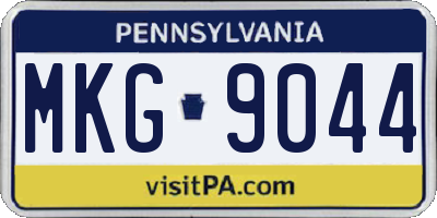 PA license plate MKG9044