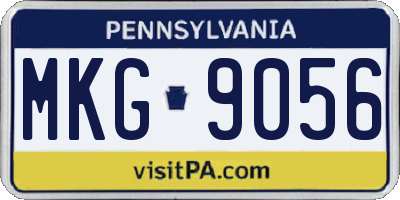 PA license plate MKG9056