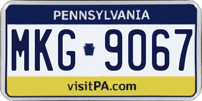 PA license plate MKG9067