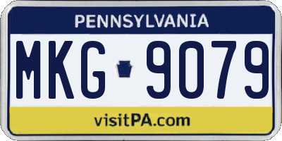 PA license plate MKG9079