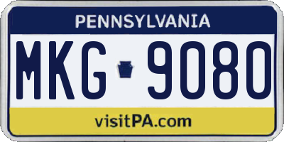 PA license plate MKG9080