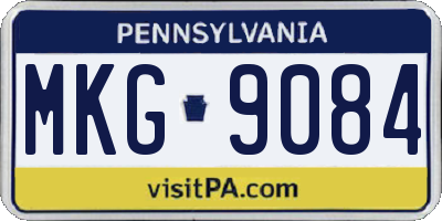 PA license plate MKG9084
