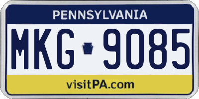 PA license plate MKG9085