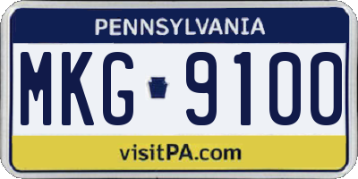 PA license plate MKG9100