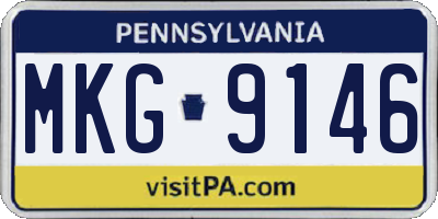 PA license plate MKG9146