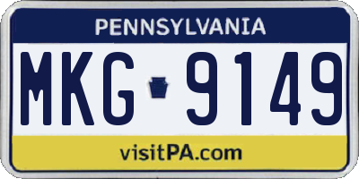 PA license plate MKG9149