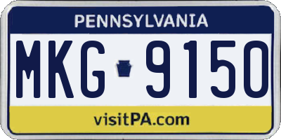 PA license plate MKG9150