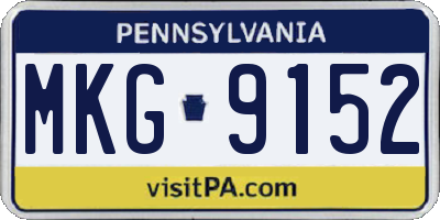 PA license plate MKG9152