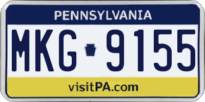 PA license plate MKG9155