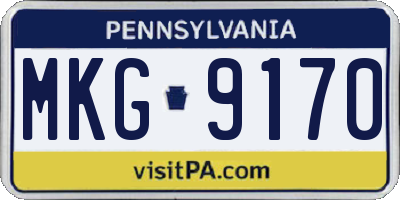 PA license plate MKG9170