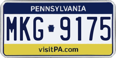 PA license plate MKG9175