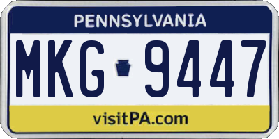 PA license plate MKG9447